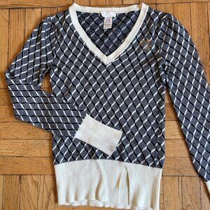 DIESEL V-neck Women's Sweater Monochrome Geometric patterns size XS